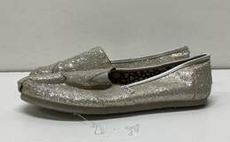 Toms Classic Alpergata Glitter Slip On Shoes Silver 8.5