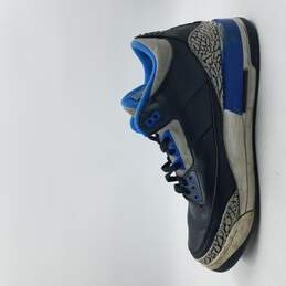 Air Jordan 3 Retro 'Sport Blue' Sneakers Men's Sz 10.5 Blk/Blue alternative image