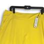 NWT Womens Yellow Back-Zip Slash Pocket Knee-Length Flare Skirt Size 14 image number 3