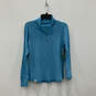 NWT Womens Blue Long Sleeve MocK Neck Pullover Activewear T-Shirt Size XL image number 1