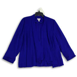 Womens Blue Long Sleeve Open Front Cardigan Sweater Size 2