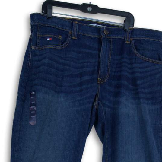 NWT Tommy Jeans Mens Blue Denim Medium Wash Straight Leg Jeans Size 38X36 image number 3