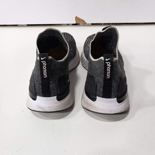 Men’s Nike Black React Phantom Run Flyknit 2 Running Shoes Sz 10 image number 2