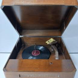 Vintage Admiral Record Player In Wooden Case alternative image