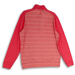 NWT Womens Pink Striped Mock Neck Long Sleeve Pullover Sweatshirt Size M alternative image