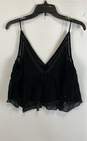 Free People Womens Black Viscose Beaded Sleeveless V-Neck Tank Top Size X-Small image number 1
