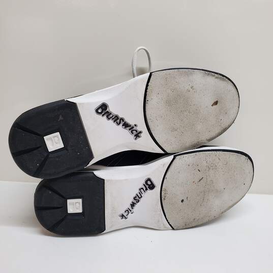 Brunswick Men's Size 11 Bowling Shoes Black White Soles | K118 -1 | Shadow image number 4