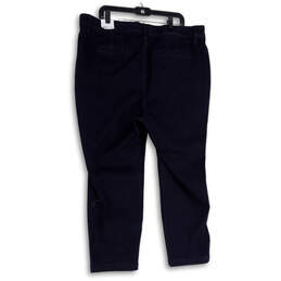 NWT Womens Blue Slash Pocket Flat Front Straight Leg Chino Pants Size 22 alternative image