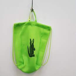 Lacoste Nylon Drawstring Tote Bag Neon Green