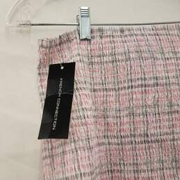 French Connection Soft Pink Check Skirt NWT Size 2 alternative image