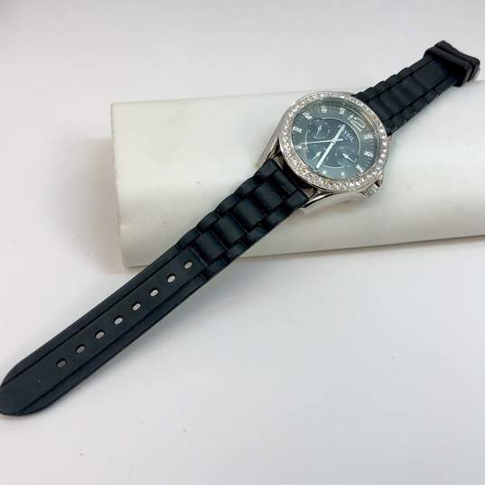 Designer Fossil ES-2345 Black Dial Quartz Stainless Steel Analog Wristwatch image number 3