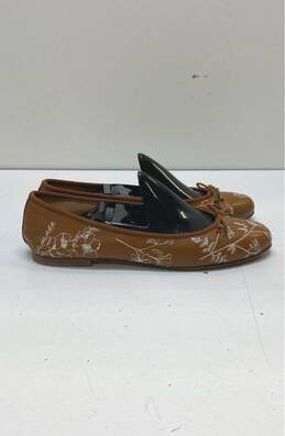 Schumacher x Margaux Brown Stitched Leather Ballet Loafers Shoes Size 11.5