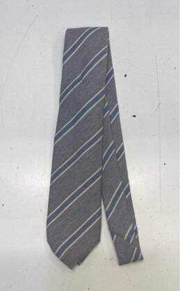 John G. Hardy Striped Wool Silk Neck Tie
