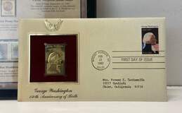 U.S. Stamps 14 Assorted Vintage Stamps George Washington /Native American alternative image