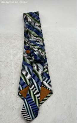 Michael Kors Mens Blue Green Multi Stripe Tie alternative image