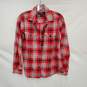 Filson's Red, Black & White Plaid Long Sleeve Shirt Size SM image number 1