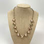 Designer Stella & Dot Gold-Tone Pink Crystal Cut Stone Chain Necklace image number 2