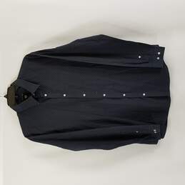 H&M Button Up Shirt Men Long Sleeve Black L