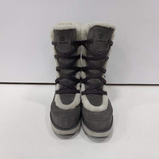 Timberland Women's Gray Tall Mukluk Winter Boots Size 9 image number 1