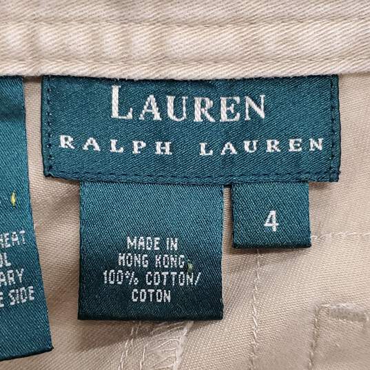 Lauren Ralph Lauren Women Beige Cargo Shorts Sz 4 image number 3