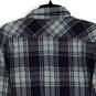 Mens Multicolor Plaid Long Sleeve Two Pockets Button-Up Shirt Size XL image number 2