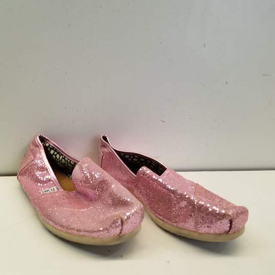 Toms Glitter Slip On Shoes Pink 9.5 image number 3