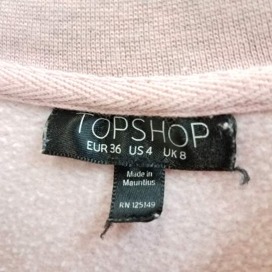 Topshop Pink Cotton Blend Crewneck Sweater Womens Size 4 image number 6
