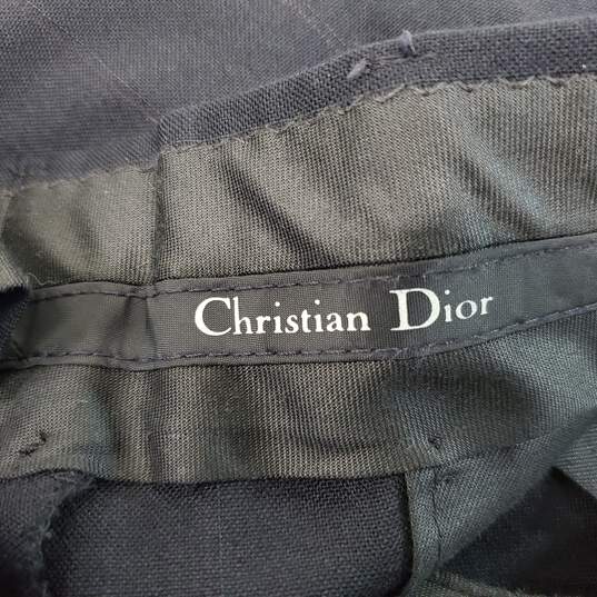 Christian Dior Black Wool Men's Slacks Size 32 - AUTHENTICATED image number 3