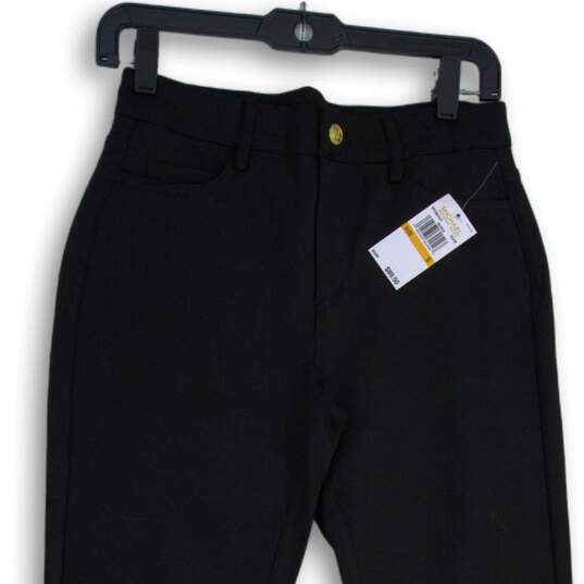 NWT Michael Kors Womens Black Denim Dark Wash 5-Pocket Design Skinny Jeans Sz S image number 3