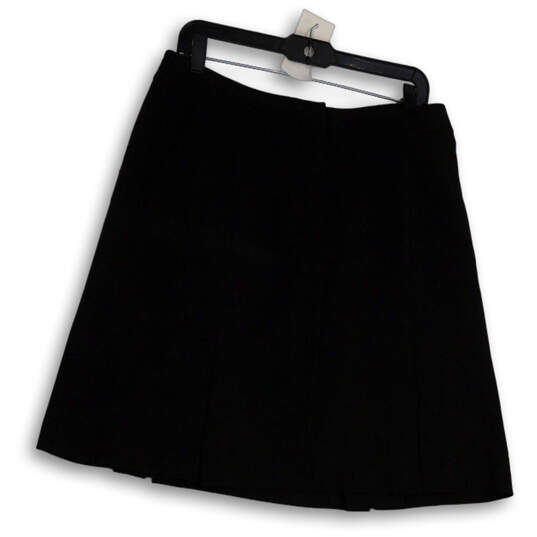 Womens Black Regular Fit Flat Front Pull-On A-Line Skirt Size 10 image number 2
