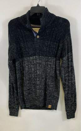 NWT Weatherproof Vintage Mens Black Knitted Long Sleeve Henley Sweater Size M