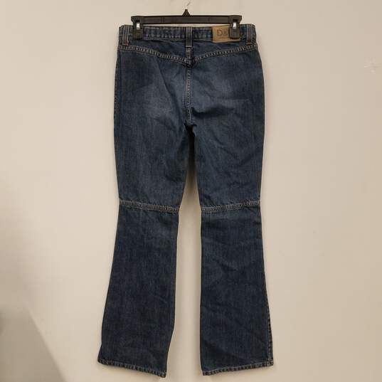 Womens Blue Denim Medium Wash Pockets Stretch Bootcut Leg Jeans Size 30X44 image number 2