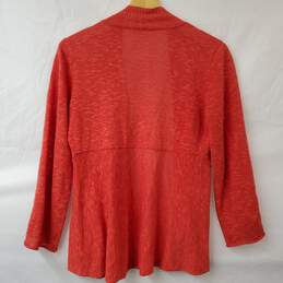 Eileen Fisher Red Open Front Cardigan Sweater Women's SM alternative image