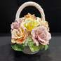 Vintage Capodimonte Floral Basket Centerpiece image number 2