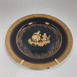 Vintage French Limoges Castel 22K Gold Porcelain Plate