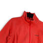 Womens Orange Mock Neck Long Sleeve Pockets Full-Zip Jacket Size XL image number 3