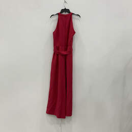 NWT Womens Pink Halter Neck Sleeveless Belted Back Zip Maxi Dress Size 16 alternative image