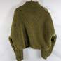Free People Women Green Fleece Half Zip Sweater sz XS image number 2