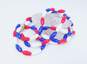 VNTG Red White Blue Americana Beaded Jewelry Lot image number 5