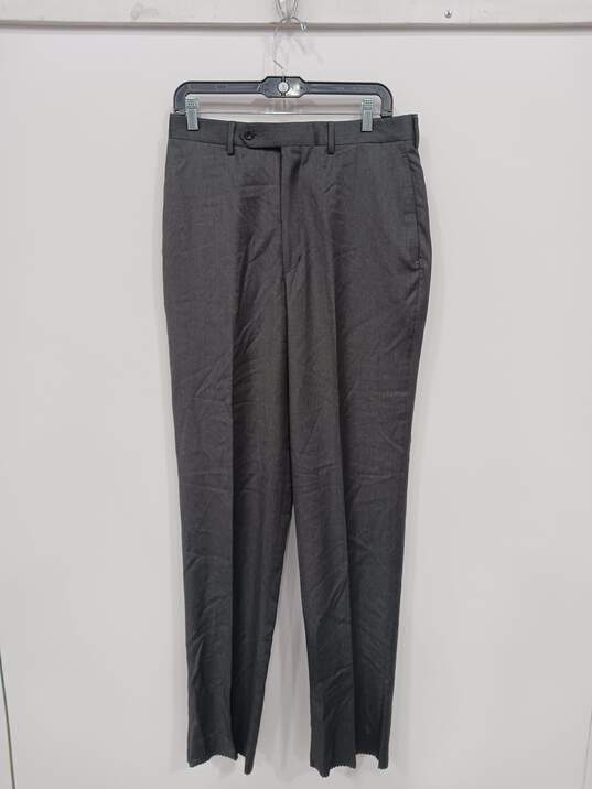 Men's Gray Suit Pants Size 32 image number 1