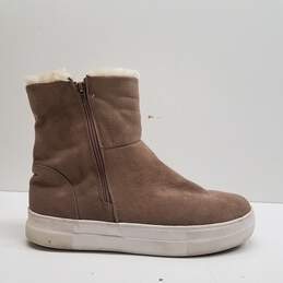 Mia Faux Fur Lined Sneaker Boots Beige 10