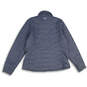 Womens Blue Mock Neck Long Sleeve Full-Zip Puffer Jacket Size X-Large image number 2