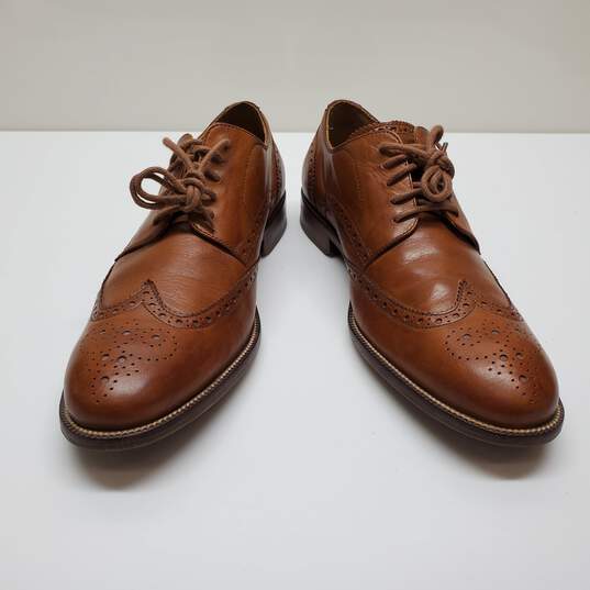 Cole Haan Brown Leather Wingtip Oxford Dress Shoes Men's Size 10 M image number 2