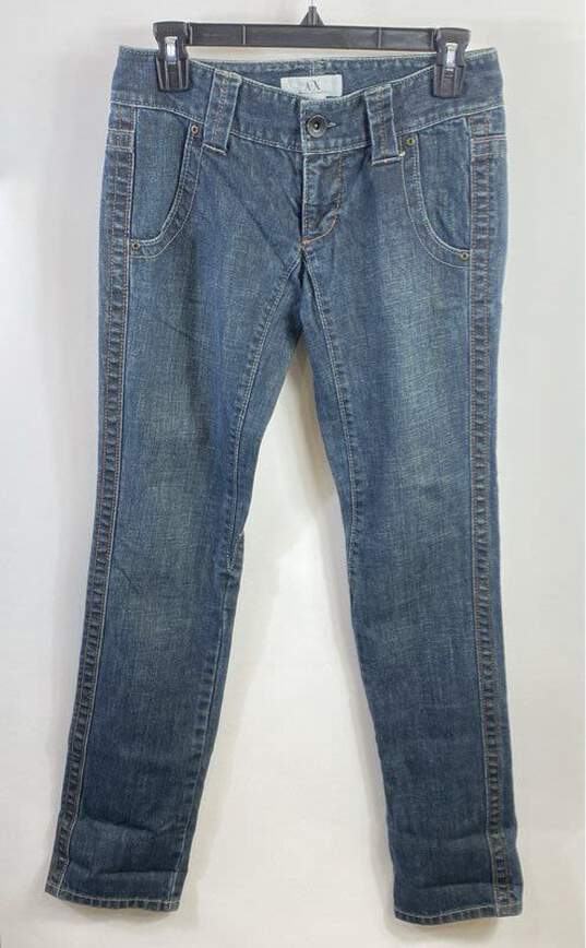 Armani Exchange Women Blue Straight Jeans Sz 2 image number 1