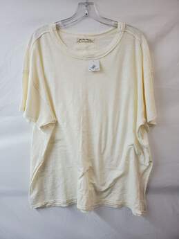 We The Free Nordstrom Ivory White Cotton T-Shirt Size L