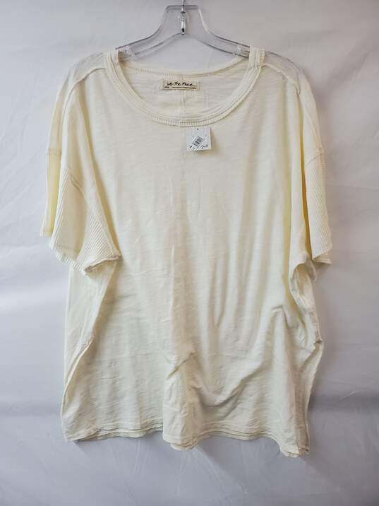 We The Free Nordstrom Ivory White Cotton T-Shirt Size L image number 1