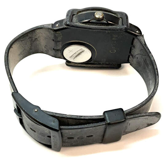 Designer Swatch Swiss Black Adjustable Strap Round Dial Analog Wristwatch image number 3
