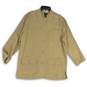 New York & Company Womens Tan Spread Collar Button Front Jacket Size Large image number 1