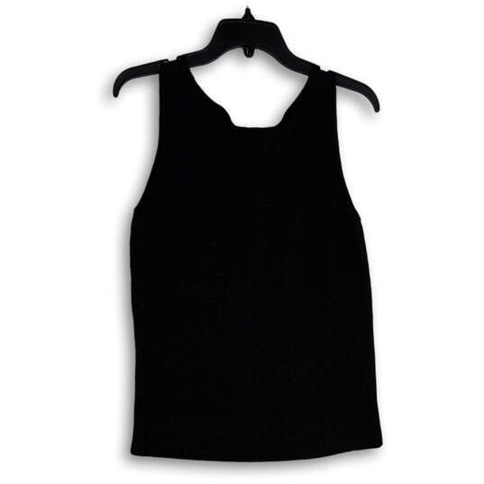 NWT Womens Black Sleeveless Scoop Neck Pullover Tank Top Size Small image number 2