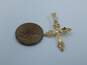 Michael Anthony Designer 14K Yellow Gold Scrolled Cross Pendant 1.0g image number 3